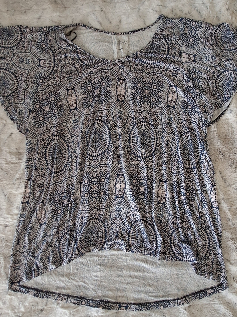 a:glow Maternity Patterned Soft Comfy Blouse Size Large